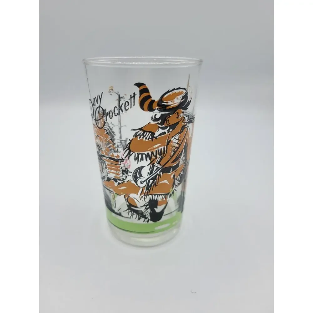 Vintage Davy Crockett Indian Fighter / Hero of Alamo‎ Drinking Glass